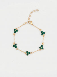 Emerald Clover Bracelet in 18K Gold