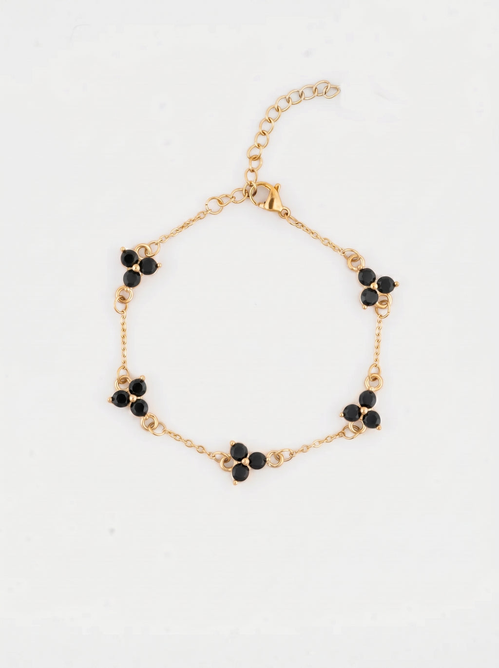 Blackout Clover Bracelet in 18K Gold