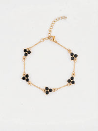 Blackout Clover Bracelet in 18K Gold