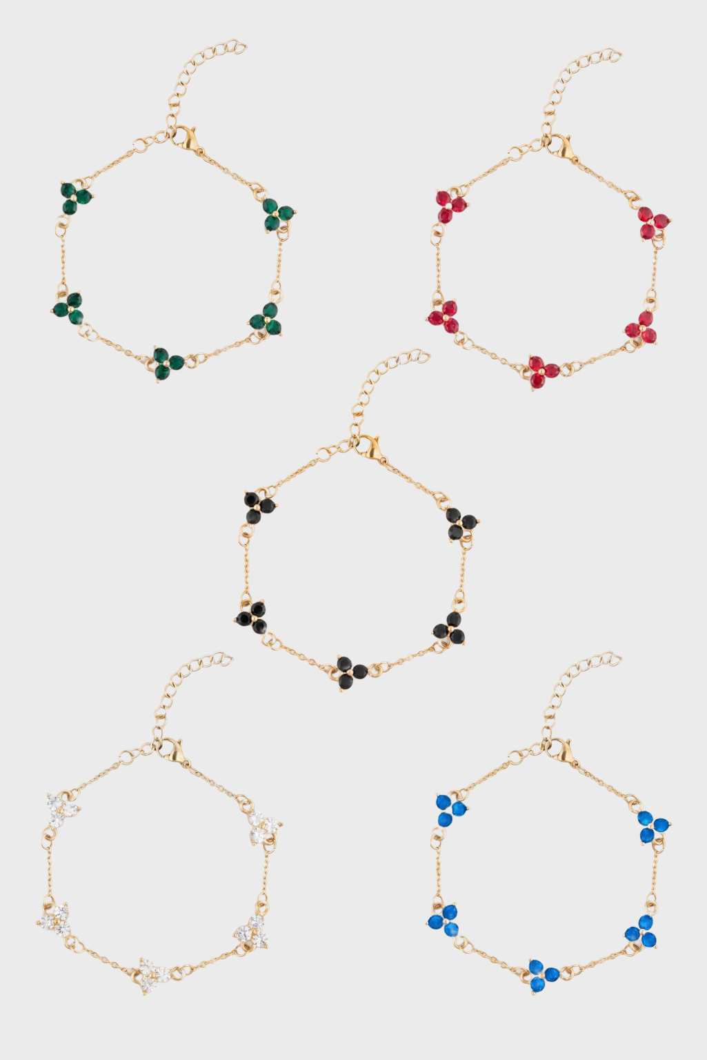 CLOVER BRACELET SET | 18K GOLD