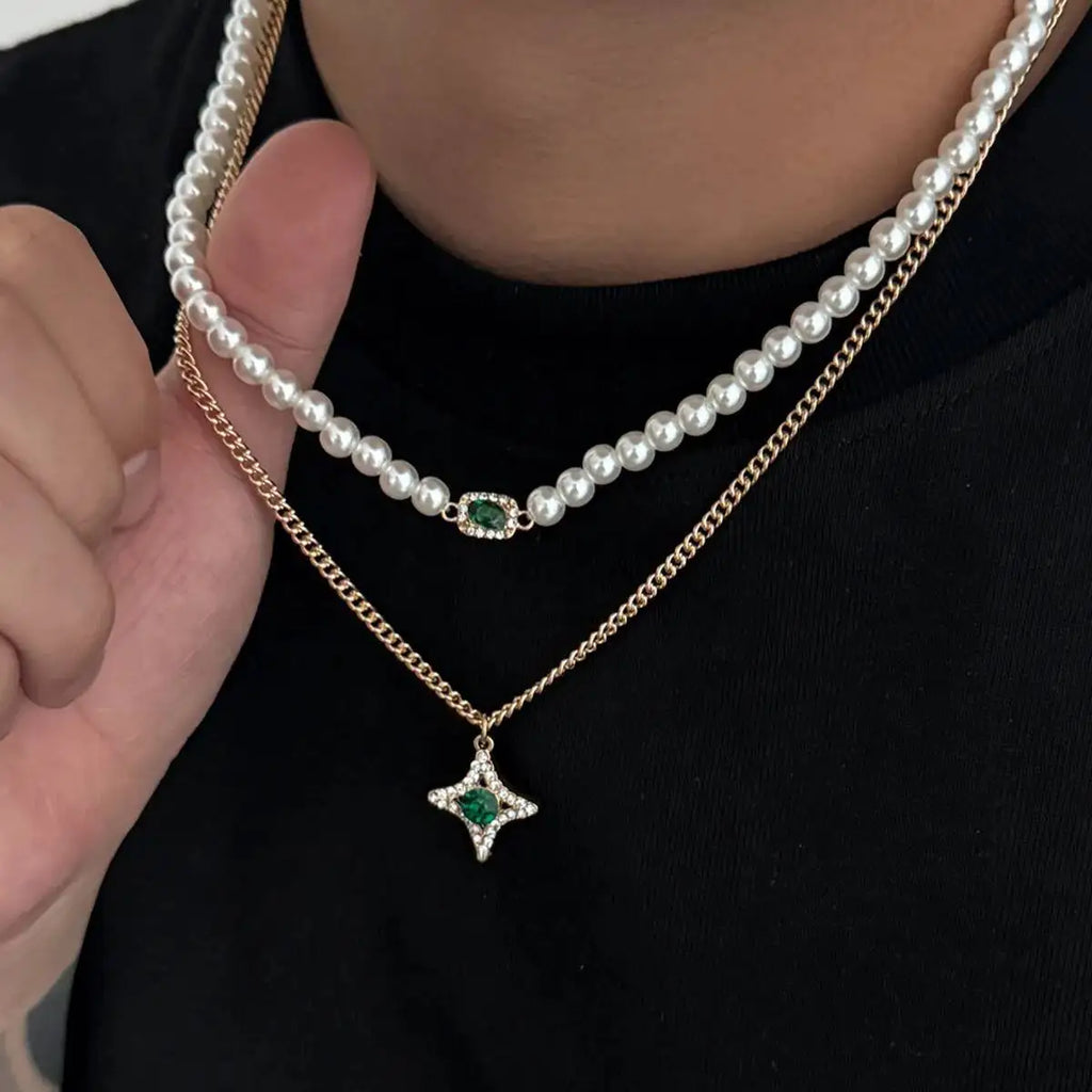 PEARL & GOLD CHAIN COMBO