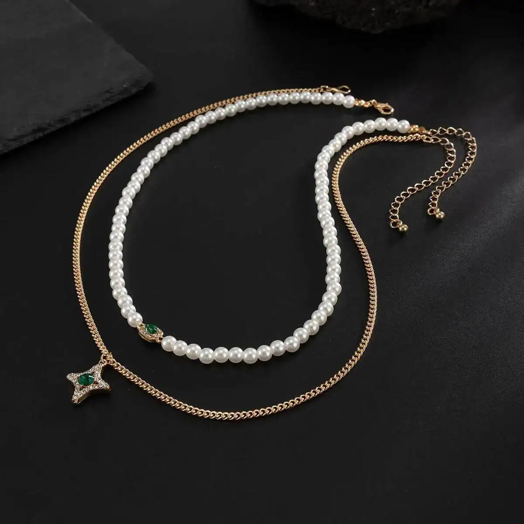 PEARL & GOLD CHAIN COMBO