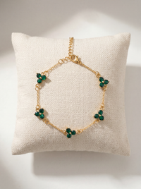 EMERALD CLOVER BRACELET | 18K Gold