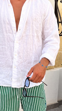 CYAN CLOVER BRACELET | Stainless Steel