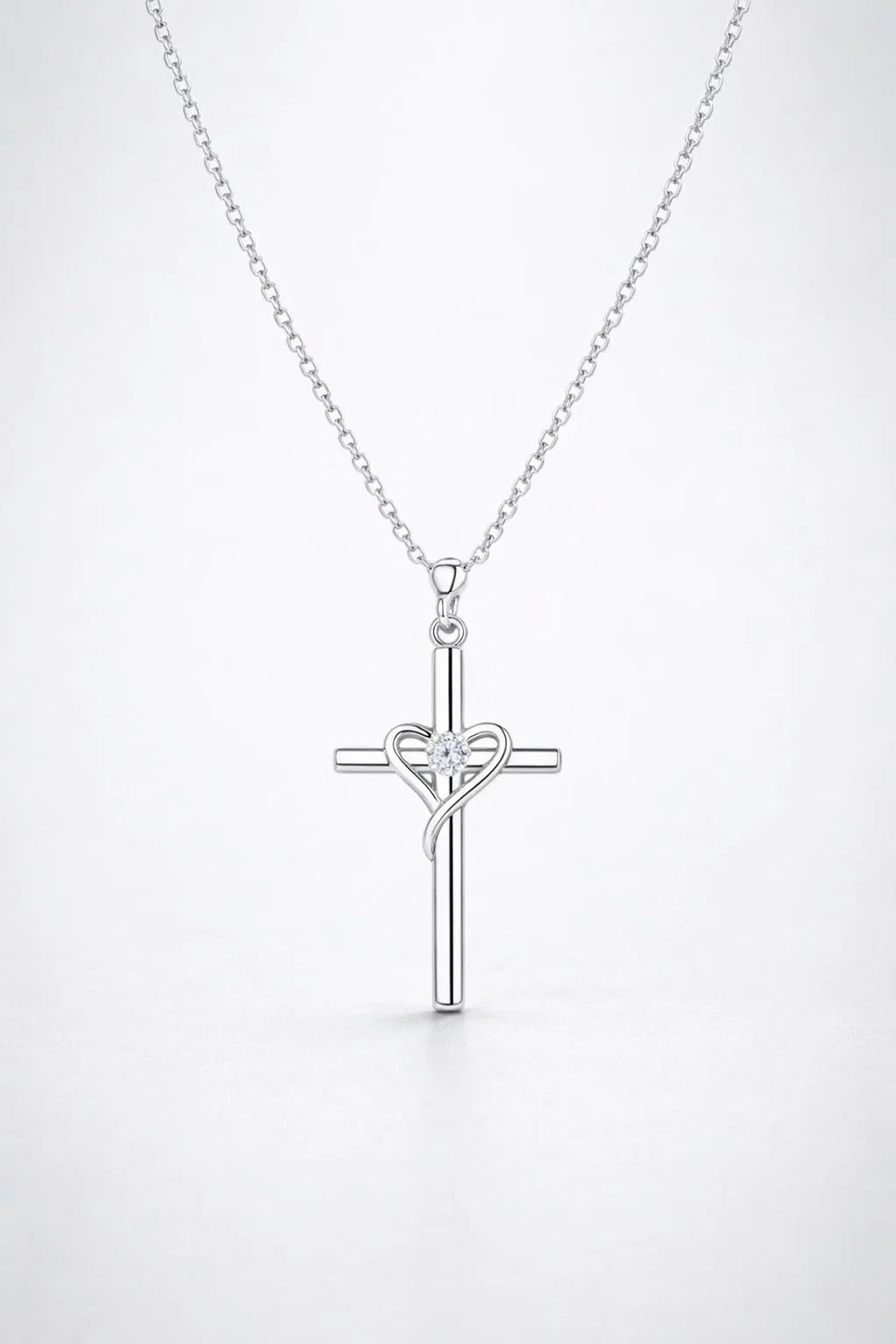 CORRENTE CORAÇÃO CRUZADO