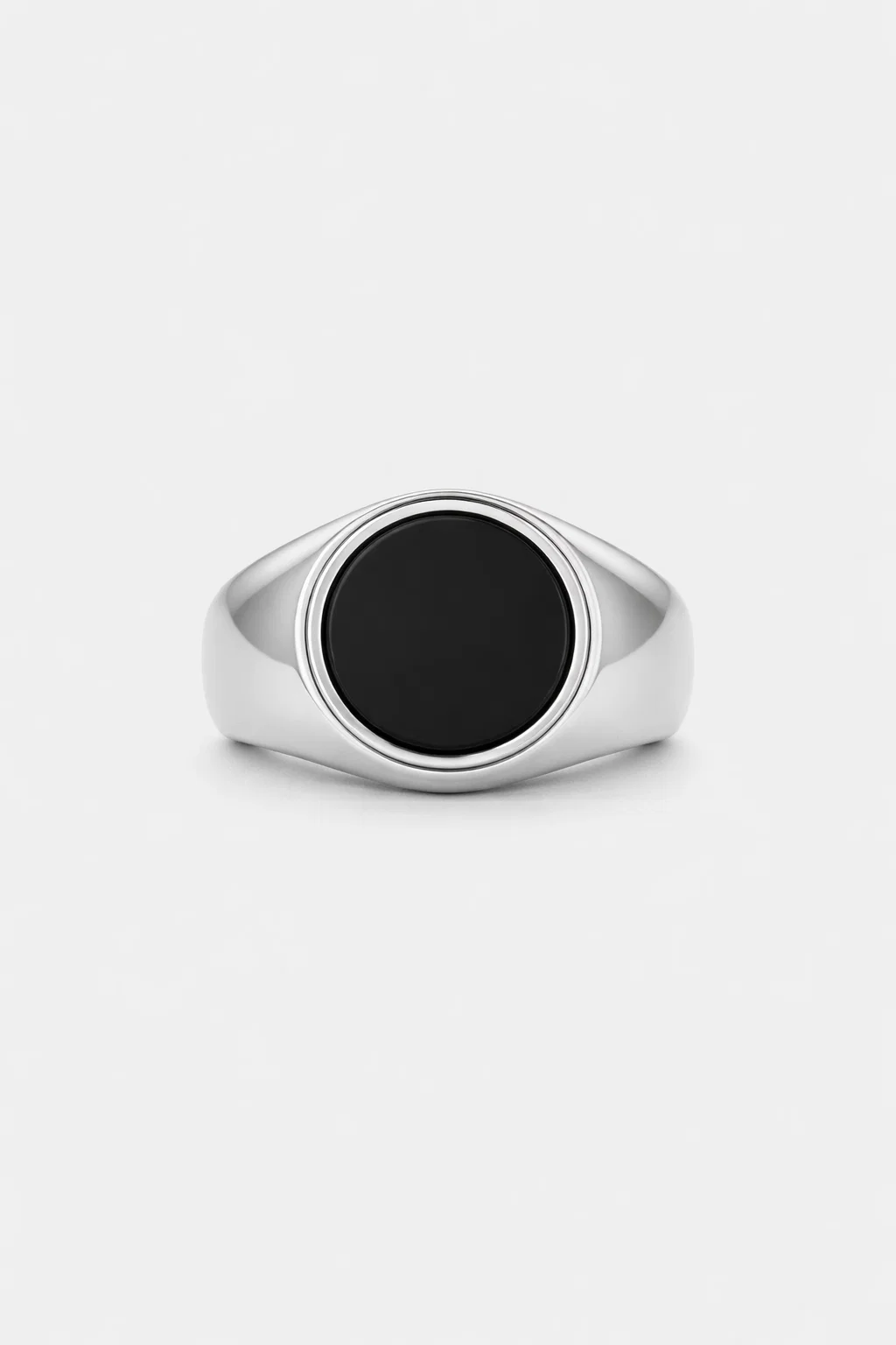 CUT ONYX RING | SILVER