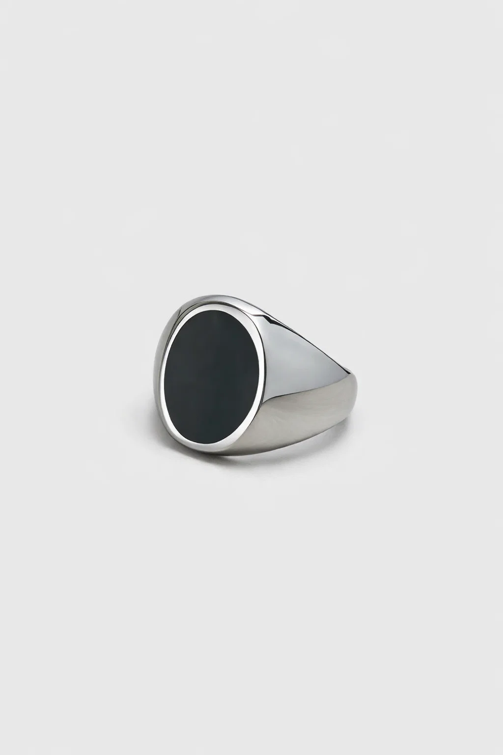 CUT ONYX RING | SILVER