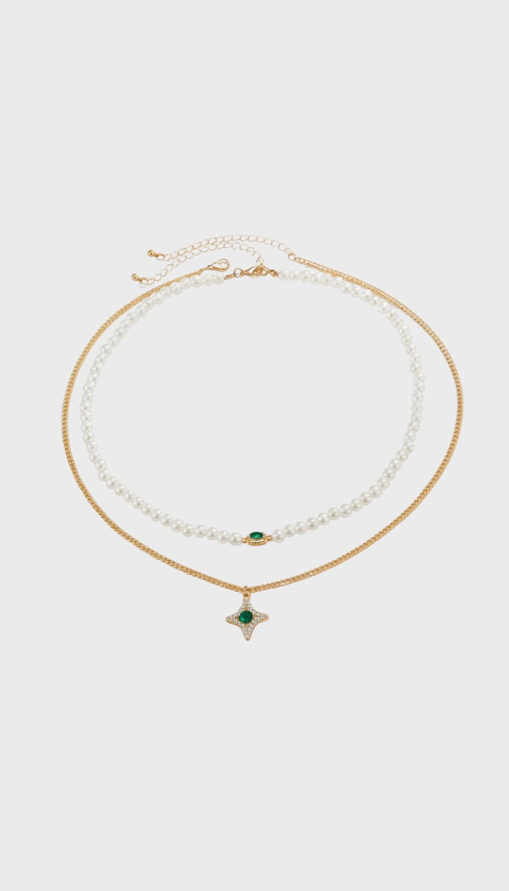 PEARL & GOLD CHAIN COMBO