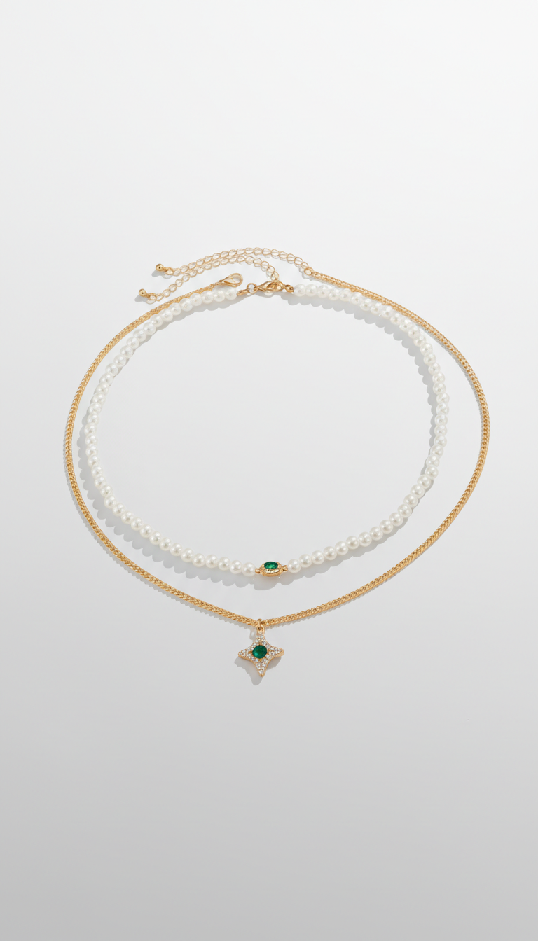 PEARL & GOLD CHAIN COMBO